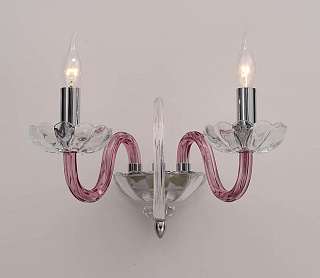 Бра с двумя плафонами фиолетового цвета