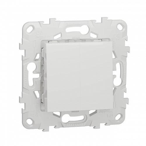 Переключатель двухклавишный Schneider Electric Unica New NU521318