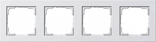 Рамка 4-постовая Gira E2 чисто-белый шелковисто-матовый 021422