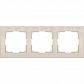 Рамка Werkel Flock на 3 поста слоновая кость WL05-Frame-03-ivory 4690389046926 - фото №1