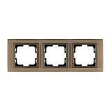 Рамка 3-постовая Mono Electric Style Aluminium бронза 107-810000-162