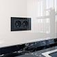 Розетка Werkel двойная с заземлением черный матовый W1172008 4690389156922 - фото №2