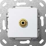 Розетка Minijack Gira System 55 чисто-белый глянцевый 564803