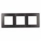Рамка 3-постовая ЭРА 12 сатин графит 12-5103-12 Б0052525 - фото №1