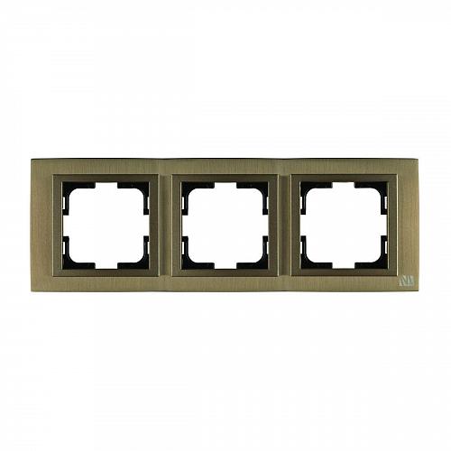 Рамка 3-постовая Mono Electric Chrome бронза 106-430000-162