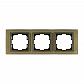 Рамка 3-постовая Mono Electric Chrome бронза 106-430000-162 - фото №1