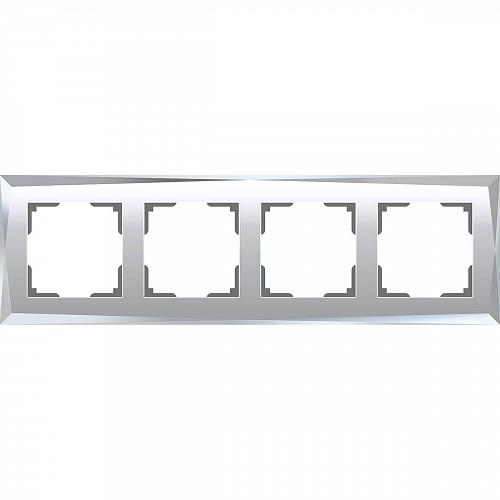 Рамка Werkel Diamant на 4 поста зеркальный WL08-Frame-04 4690389143847
