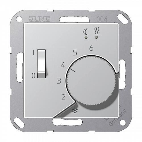 Регулятор теплого пола 10(4)А Jung A 500 алюминий FTRA231AL