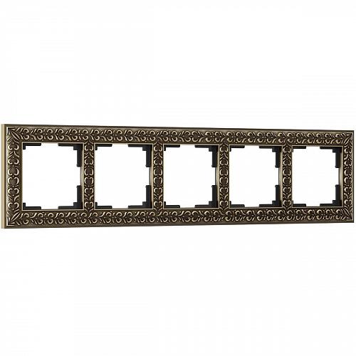 Рамка Werkel Antik на 5 постов бронза WL07-Frame-05 4690389063657