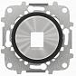 Лицевая панель ABB Sky Moon розетки RJ45/RJ12 cтекло чёрное 2CLA861810A1501 - фото №1