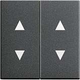 Лицевая панель Gira System 55 выключателя двухклавишного Стрелки антрацит 115028