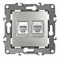 Розетка комбинированная RJ45+RJ11 ЭРА 12 12-3109-03 Б0018250 - фото №1
