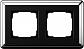 Рамка 2-постовая Gira ClassiX хром/черный 0212642 - фото №1