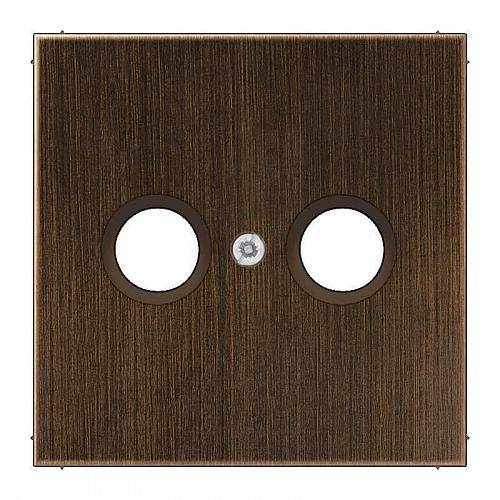 Накладка TV-FM розетки Jung LS 990 латунь antik ME2990TVAT