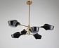 Подвесная люстра Lumina Deco Romina LDP 6037-6 BK+GD - фото №3