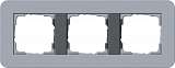 Рамка 3-постовая Gira E3 серо-голубой/антрацит 0213424
