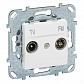 Розетка TV-FM проходная Schneider Electric Unica MGU5.453.18ZD - фото №1