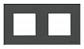 Рамка 2-постовая ABB Zenit стекло графит 2CLA227200N3801 - фото №1