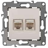 Розетка комбинированная RJ45+RJ11 ЭРА 12 12-3109-02 Б0018249