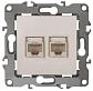 Розетка комбинированная RJ45+RJ11 ЭРА 12 12-3109-02 Б0018249 - фото №1
