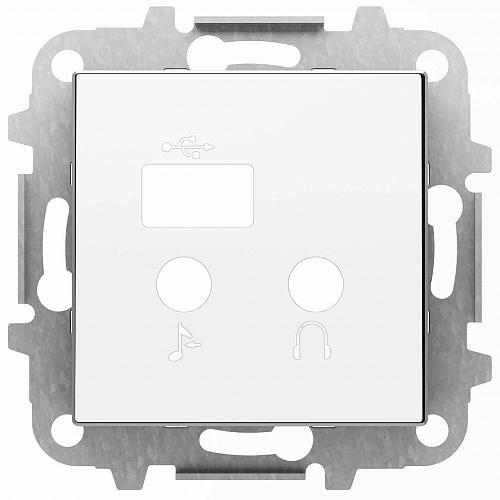 Лицевая панель ABB Sky медиа-комбайна альпийский белый 2CLA856830A1101