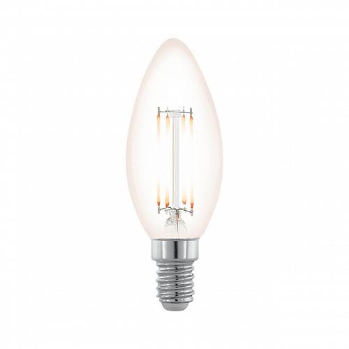Лампа светодиодная филаментная диммируемая Eglo E14 3,5W 2200К прозрачная 11708