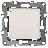 Розетка ЭРА 12 2P E Schuko со шторками с крышкой 16A 250V 12-2003-02 Б0038807