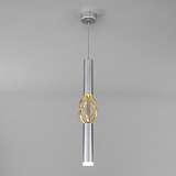 Подвесной светодиодный светильник Eurosvet Lance 50191/1 LED матовое серебро/матовое золото