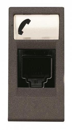 Розетка RJ12  ABB Zenit 3 кат антрацит 2CLA211760N1801