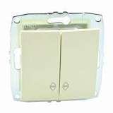 Выключатель Mono Electric Despina/ Larissa двухклавишный проходной крем 500-001723-111