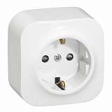 Розетка 2К+З Legrand Quteo 16A 250V с/з белая 782211