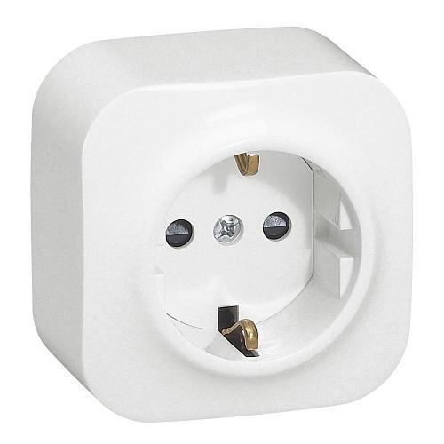 Розетка 2К+З Legrand Quteo 16A 250V с/з белая 782211