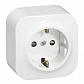 Розетка 2К+З Legrand Quteo 16A 250V с/з белая 782211 - фото №1