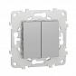 Выключатель двухклавишный Schneider Electric Unica New NU521130 - фото №1