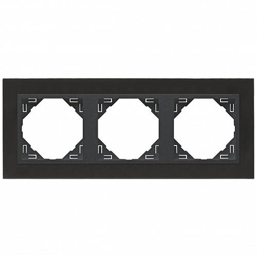 Рамка 3-постовая Efapel Logus 90 Metallo никель/серый 90930 TQS