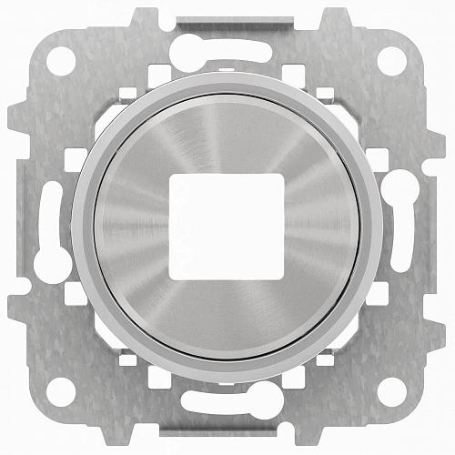 Лицевая панель ABB Sky Moon розетки USB хром 2CLA868500A1401