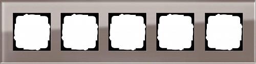 Рамка 5-постовая Gira Esprit дымчатое стекло 0215122