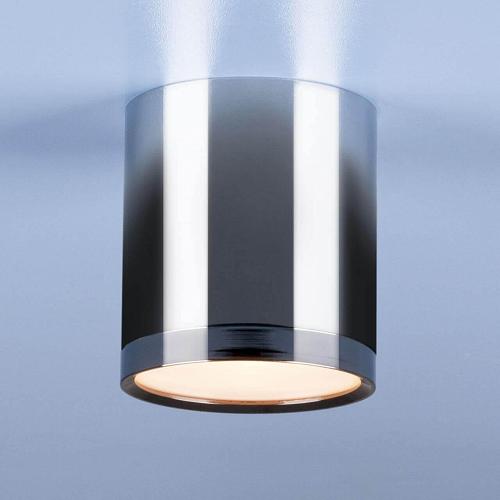 Потолочный светодиодный светильник Elektrostandard DLR024 6W 4200K хром/черный хром 4690389121968