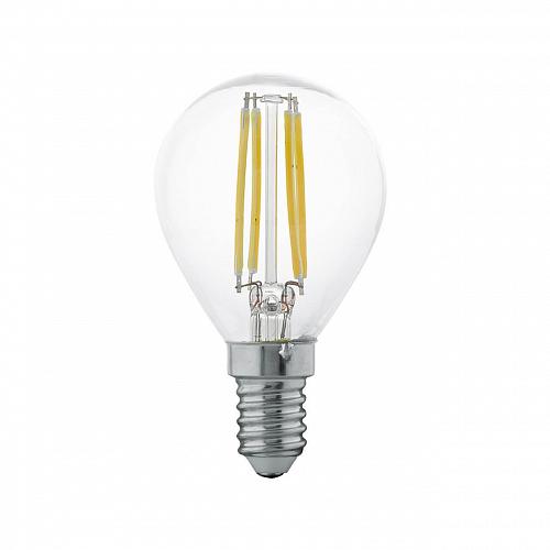 Лампа светодиодная филаментная Eglo E14 4W 2700К прозрачная 11499