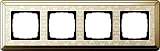 Рамка 4-постовая Gira ClassiX Art латунь/кремовый 0214673