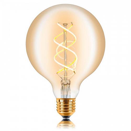 Лампа светодиодная филаментная диммируемая E27 5W 2200K золотая 057-363