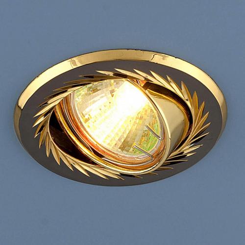 Встраиваемый светильник Elektrostandard 704 CX MR16 GU/GD черный/золото 4607176192629