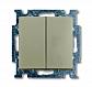 Выключатель двухклавишный ABB Basic55 10A 250V шампань 2CKA001012A2167 - фото №1