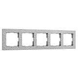 Рамка Werkel Hammer на 5 постов серебряный W0052406 4690389163555