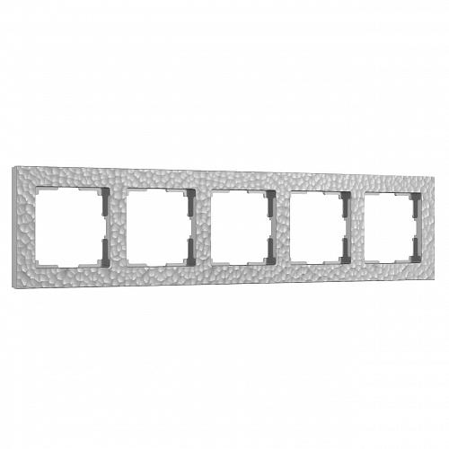 Рамка Werkel Hammer на 5 постов серебряный W0052406 4690389163555