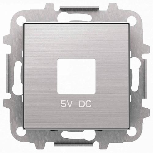 Лицевая панель ABB Sky розетки USB нержавеющая сталь 2CLA858500A1401