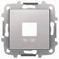 Лицевая панель ABB Sky розетки USB нержавеющая сталь 2CLA858500A1401 - фото №1
