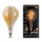 Лампа светодиодная филаментная Gauss E27 8W 2400K золотая 149802008 - фото №1