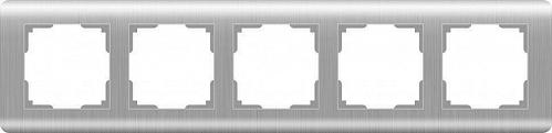 Рамка Werkel Stream на 5 постов серебряный WL12-Frame-05 4690389076404
