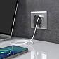 Розетка Werkel с быстрой зарядкой USB Type A+С серебряный рифленый W1171709 4690389176456 - фото №2